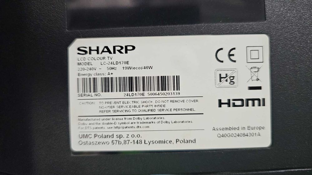 Телевизор SHARP 24LD170E 24 инча