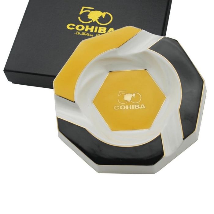 Пепелник Cohiba за 3 пури – керамичен, подаръчна кутия