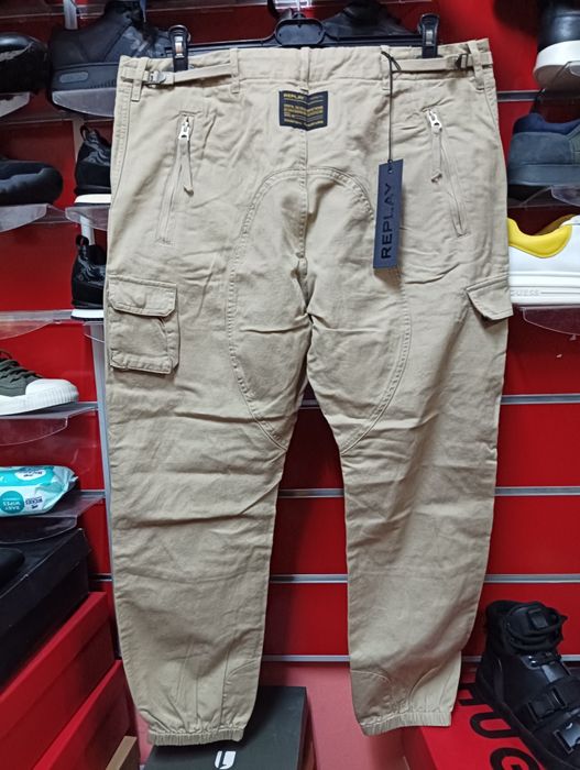 Оригинален панталон с джобове Replay W34 W36 нов мъжки карго cargo Реп
