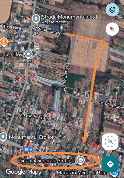 Teren de vânzare intravilan