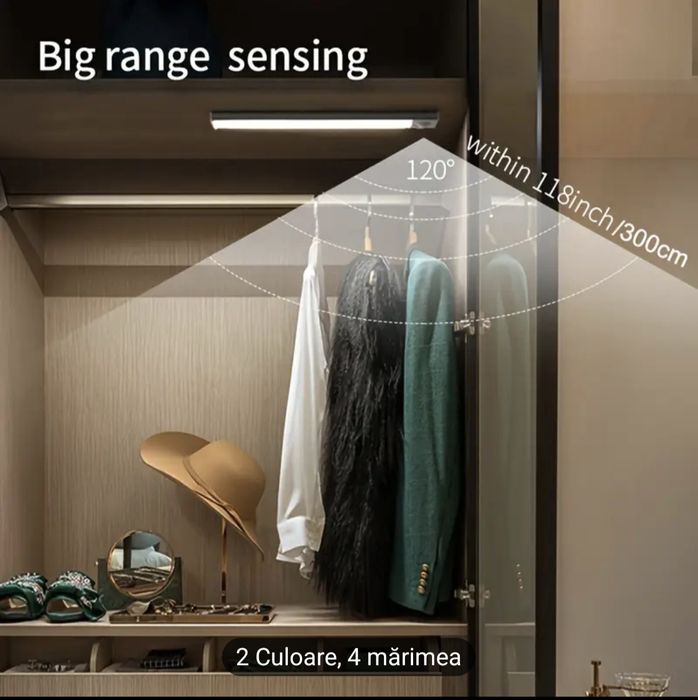 Lampa dulap cu senzor de mișcare