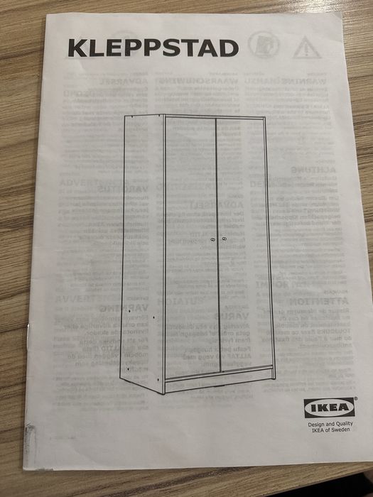 IKEA KLEPPSTAD — плательный шкаф, 2 двери