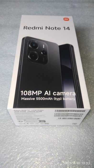 Продам коробку с полным комплектом от телефона Redmi Note 14