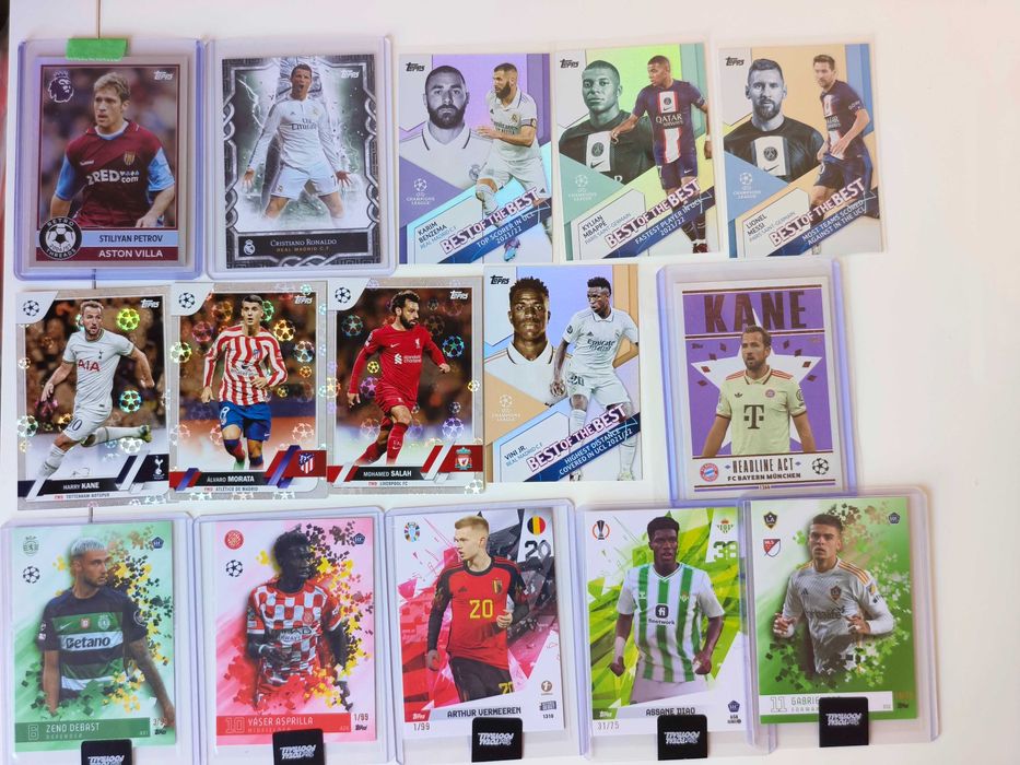 Футболни карти Panini, Topps Barcelona,Real Madrid, Messi,Ronaldo и др