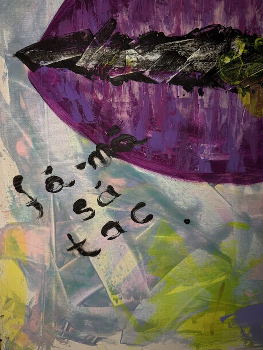 Vand tablou lucrat manial dimensiuni 50x 70 cm.