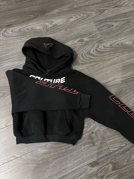 Суичър couture черен кроп