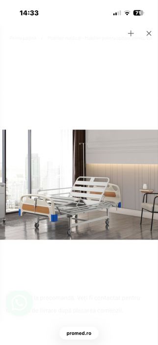 Vand pat medical electric cu 2 functii si saltea cu husa