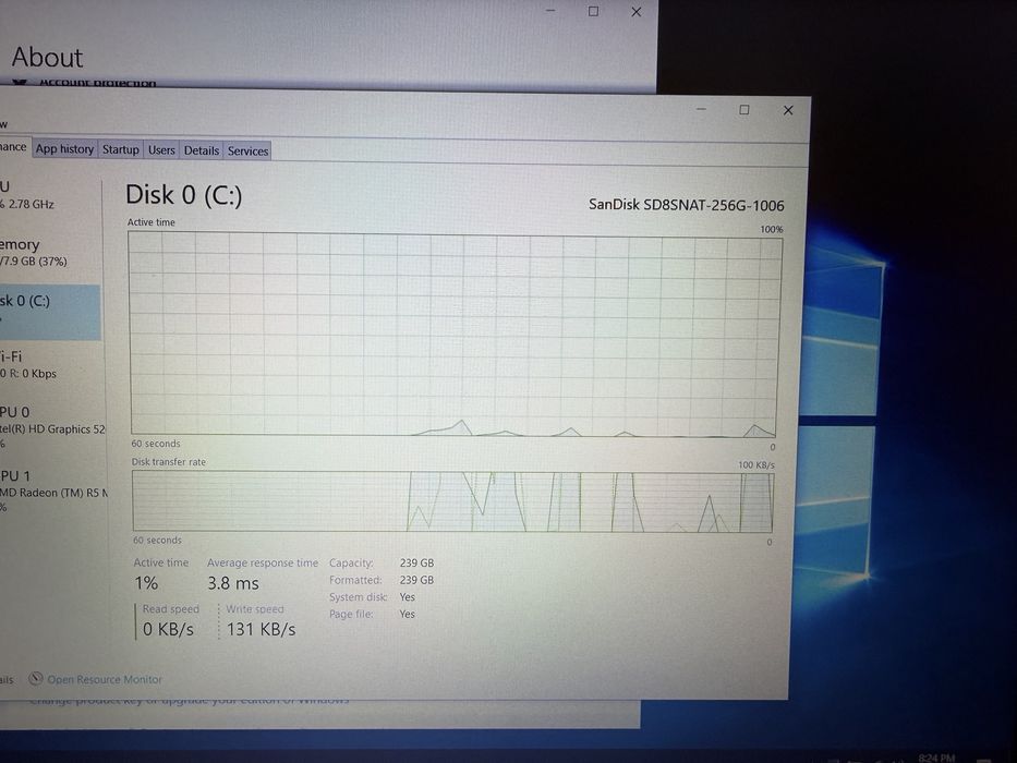 Laptop HP i5 / 8GB RAM / SSD 256GB