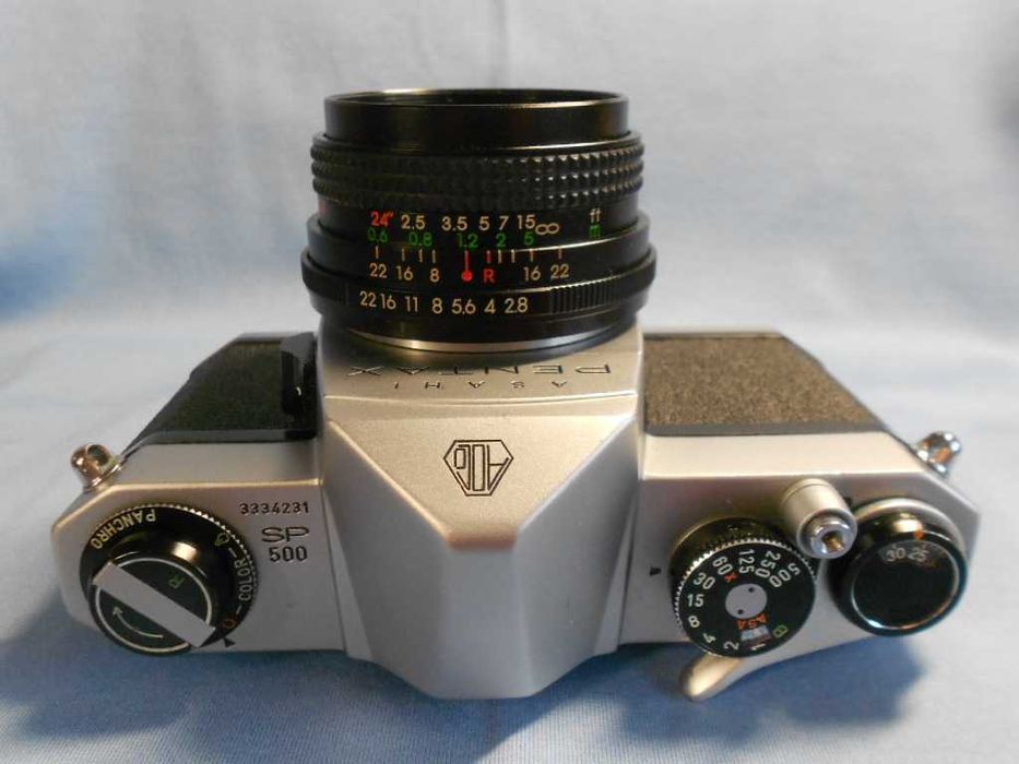 Pentax spotmatic cu Obiectiv Tosnar mc Toshiba 2.8 8, aparat foto film