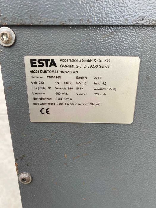 asipirator industrial dustomat hms10 wn