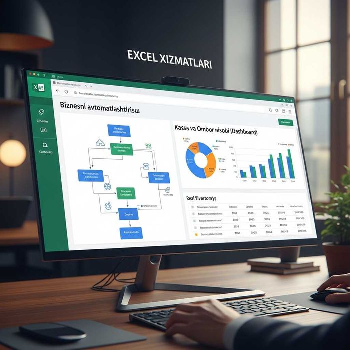 Excel orqali ombor, kassa va qarz nazorati (bepul demo)