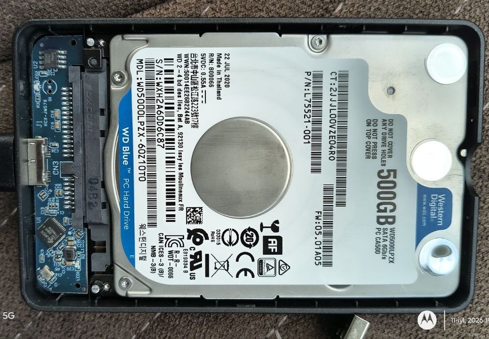 Tashqi qattiq disk WD BLUE 512 GB