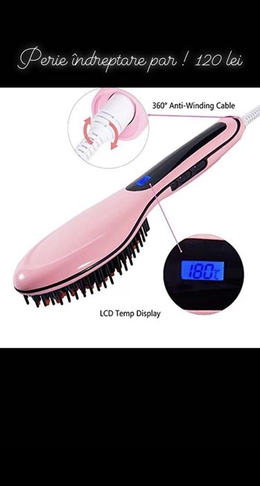 Placa și perie pentru îndreptare par