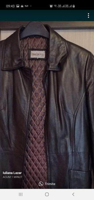 Vând geci de piele, moale și fină,impecabile, 600 lei bucata