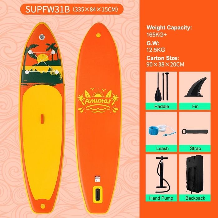 Падъл борд 335 см (11’) | SUP комплект Sunrise 31B + 2 г. гаранция