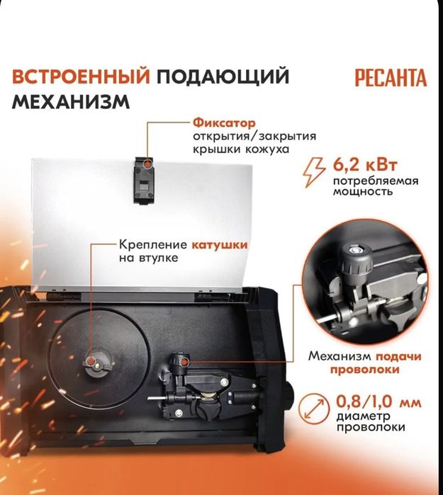 Сварочный полуавтомат САИПА-160 (MIG/MAG) Ресанта 65/134