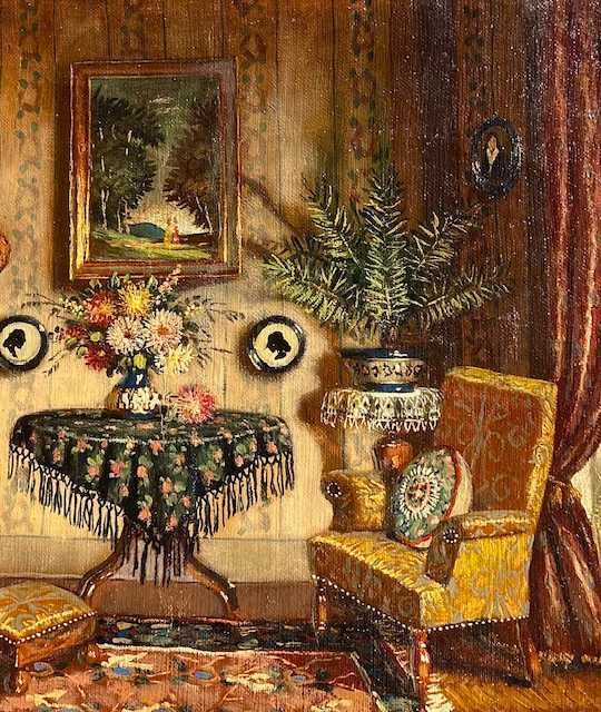 Tablou VECHI-100x70cm AUTENTIC ul/pz APATFALVI CZENE JANOS (1904-1984)