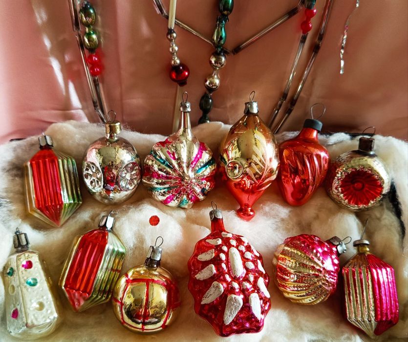 Елочные игрушки, стекло СССР