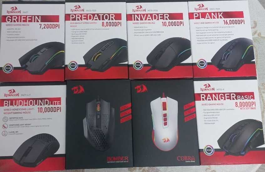 Мышки REDRAGON ПРОВОДНЫЕ игровые  .Количество есть