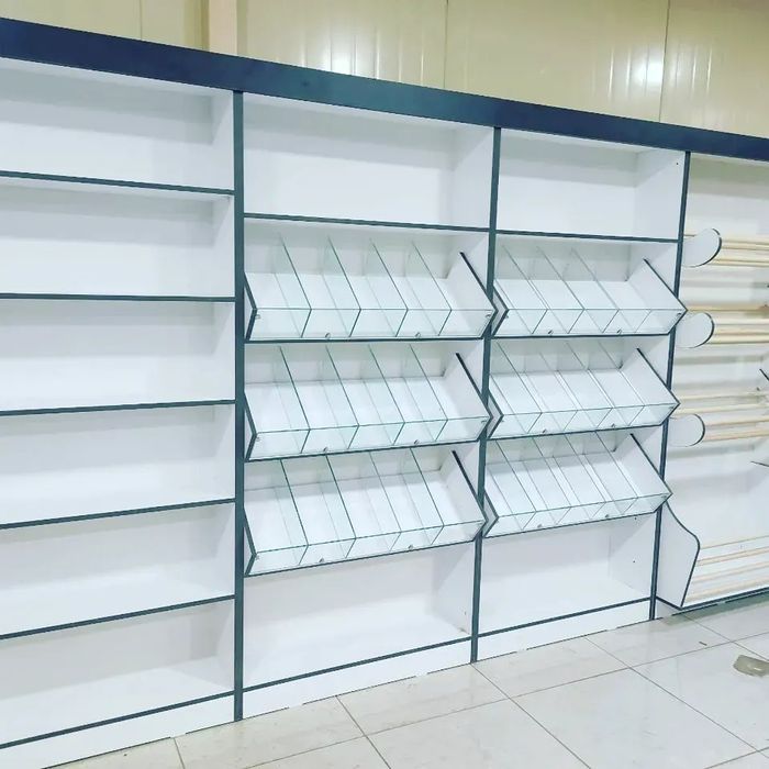 Дукон ва аптека учун полка ва витриналар заказга ясими