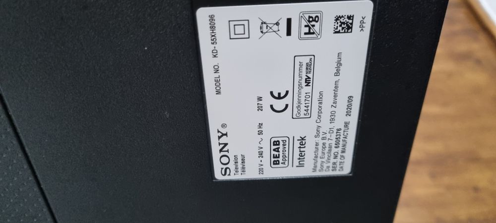 Tv smart 4k Sony Bravia KD 55XH8096, display spart, 139 cm