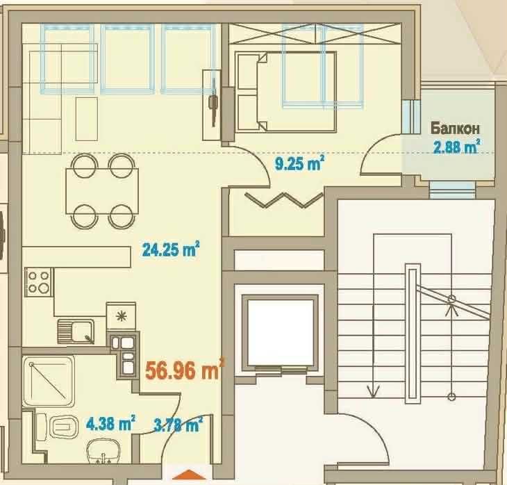 Продава се Двустаен апартамент в София, Зона Б-18 - 79 кв.м за 1310 €/кв.м - Снимка #5