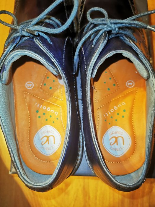 Pantofi Bugatti, noi, piele naturala, brogue, marimea 44
