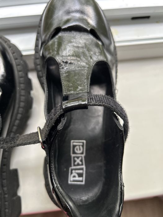 Туфли черные кожанные лаковые