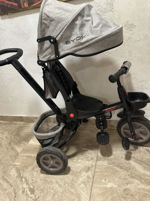 Триколка за дете / сива с опция сън