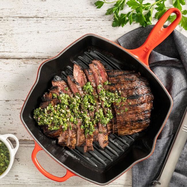 Эмалированный чугунный гриль Signature Square Skillet Grill Le Creuset