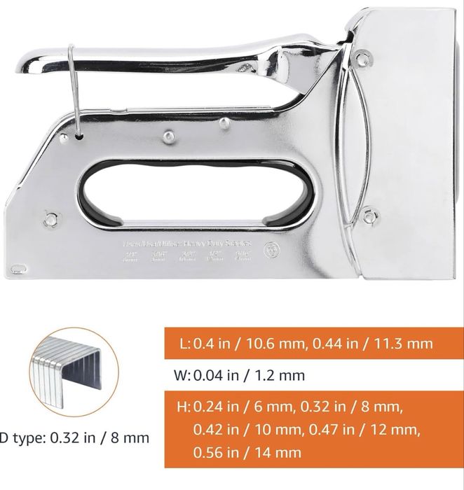 Pistol capsator rezistent cu 1000 de capse