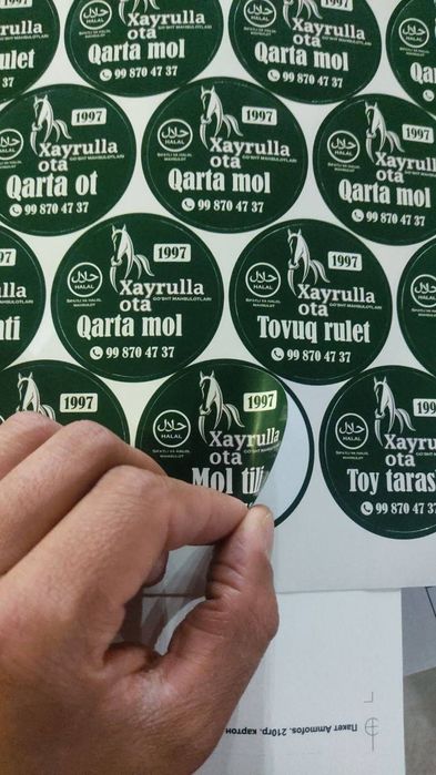 Etiketka chiqazish Paligrafiya & Tipagrafiya xizmatlari