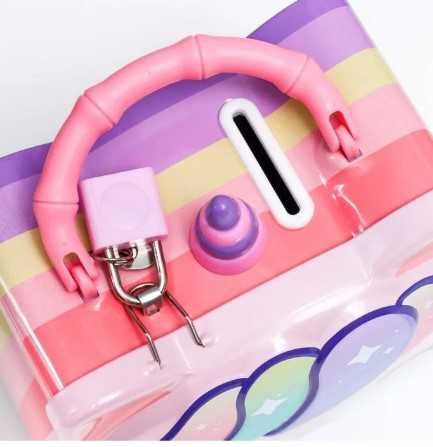 Копилка металл с замочком "Единорожка" | Kapilka