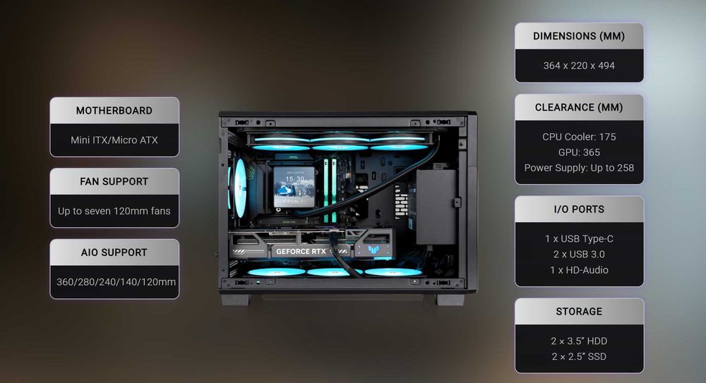 Компютърна кутия Thermaltake TR200 WS Wood Еdition BLACK/WHITE