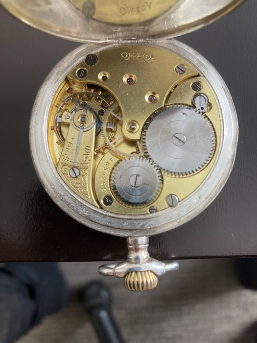 Оригинален  швейцарски джобен часовник Omega