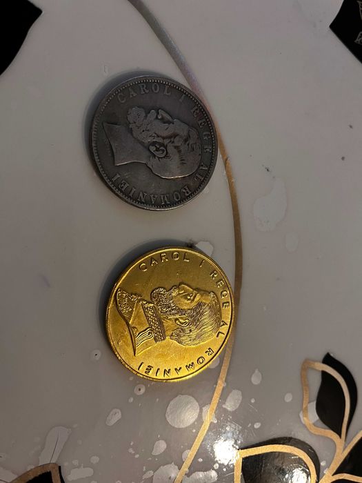 5 Lei   1885Carol I , r e p l i c a