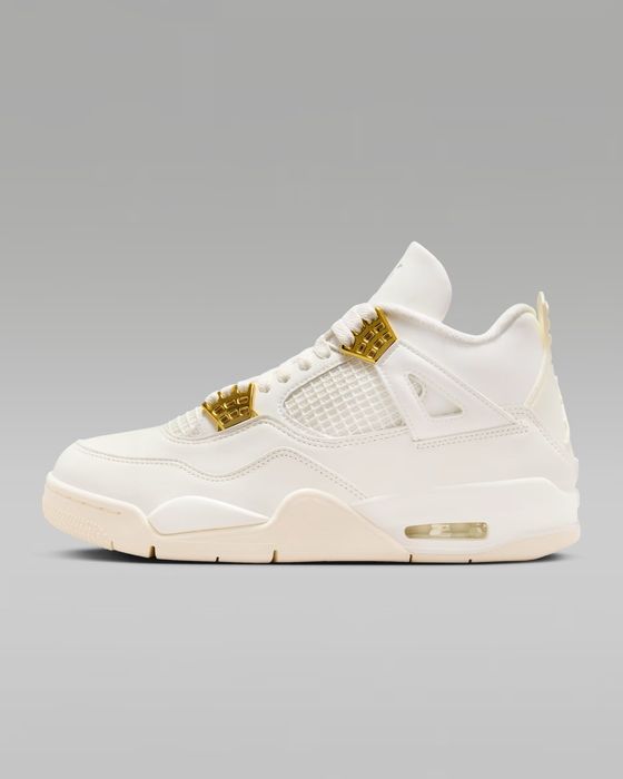 Air Jordan 4 Retro Metallic Gold White
