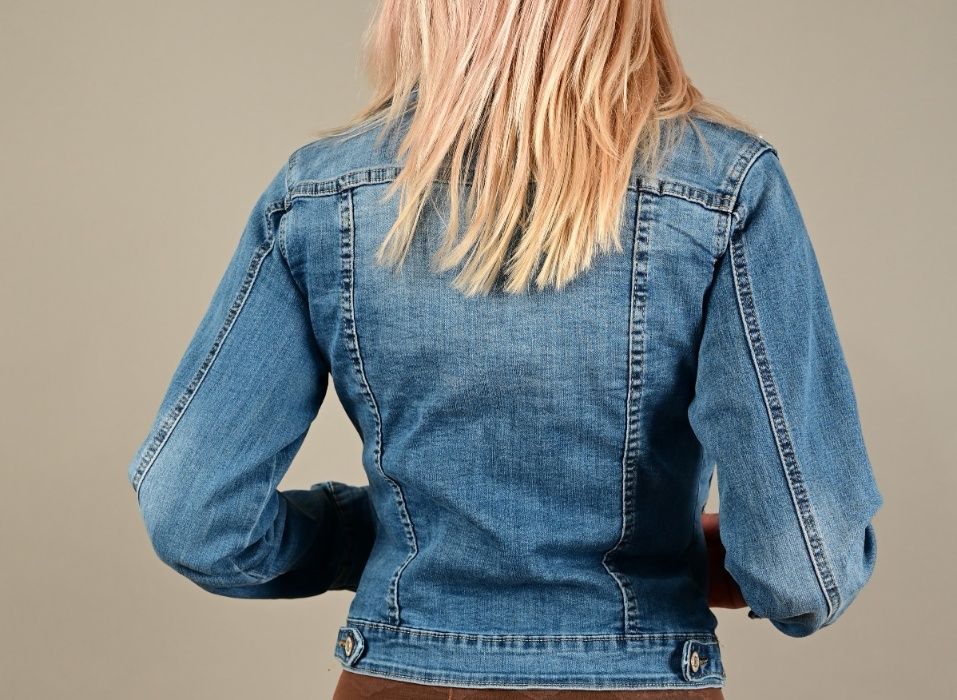 Дънково яке с перли