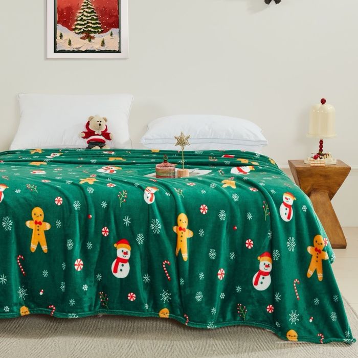 Плед-лаваш и плед новогодний