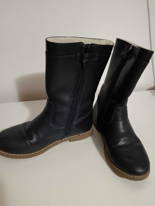 Cizme fete de piele măr 33