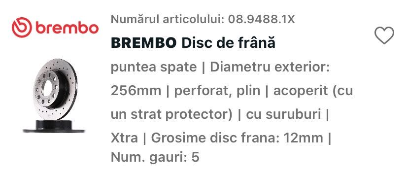 Set față/spate Brembo