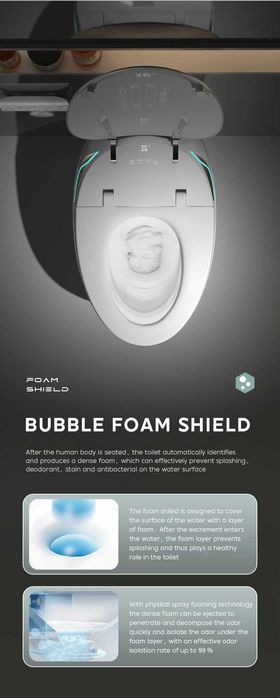 Смарт тоалетна тип "яйце" с биде, подгрев, сушене, масаж