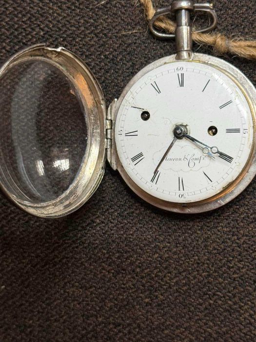 На търг от 1 EUR!  Джобен часовник с будилник, швейцария 1780 г.