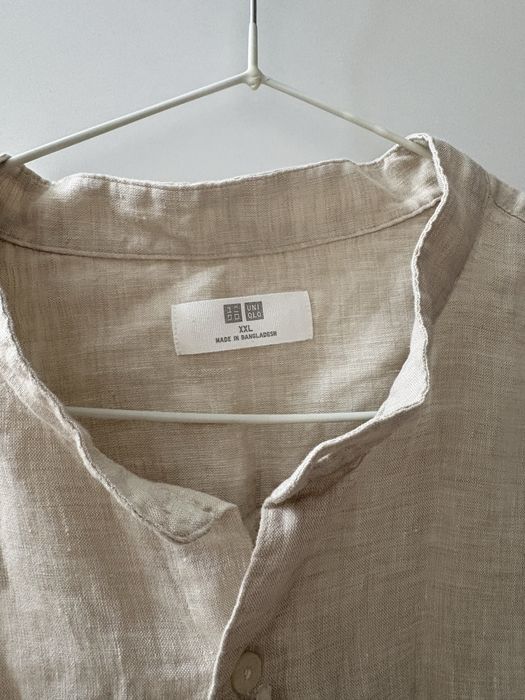 Рубашка лен uniqlo