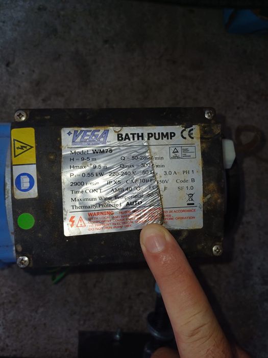 Motor cada cu hidromasaj wm75