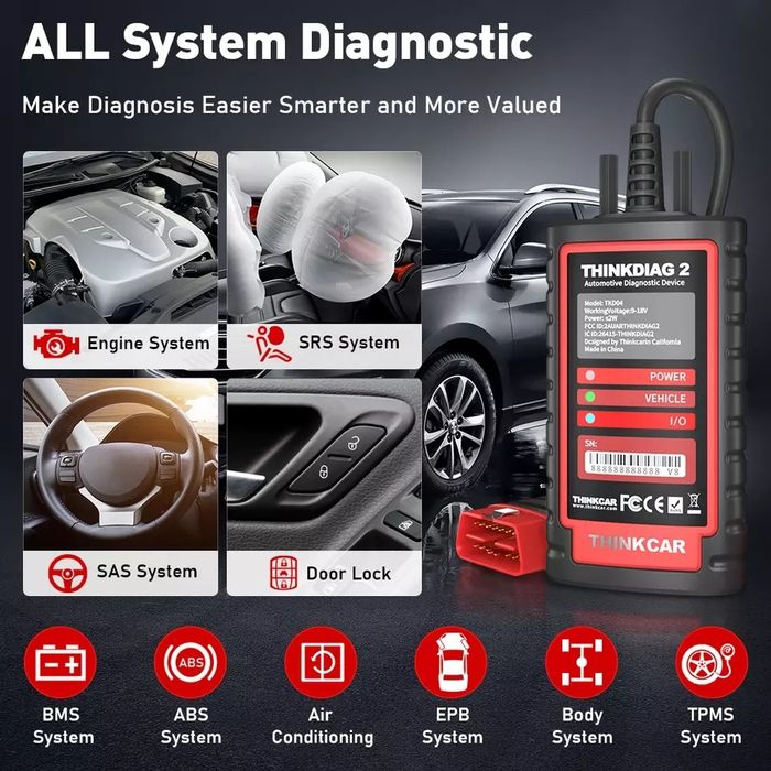 Автосканер Thinkdiag 2 (LAUNCH, X-Diag, X-Pro5, Diagzone, X431)