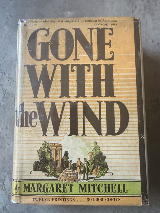Carte de colectie 1936 Margaret Mitchell – Pe Aripile Vântului (Gone With the Wind) – Ediție Macmillan 1936 cu supracopertă originală