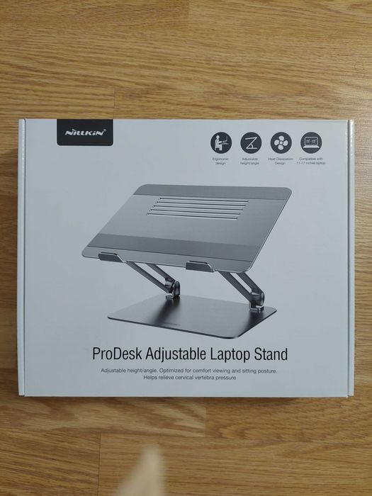 Suport Stand Laptop Nillkin ProDesk Aluminiu Argintiu 17 inchi
