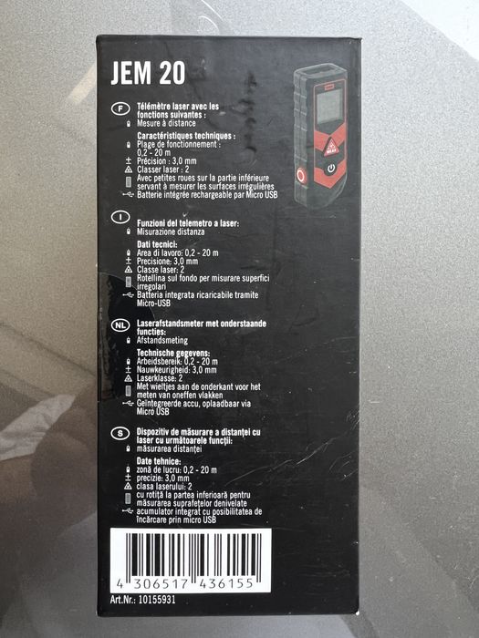 Telemetru cu laser JC Schwarz max. 20m,