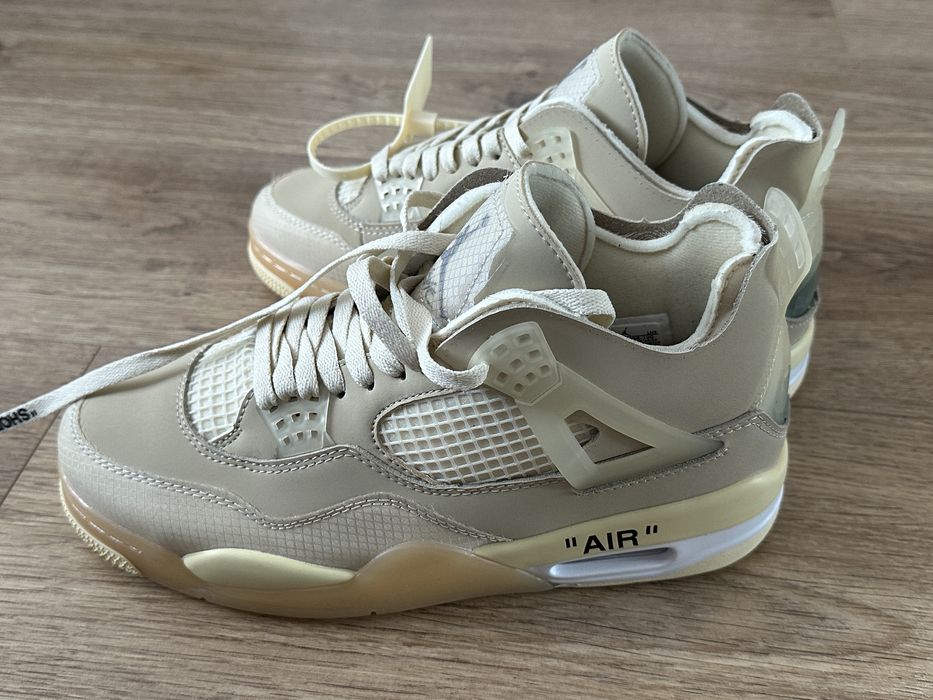 Nike air jordan 4 retro off white sali noi 42.5